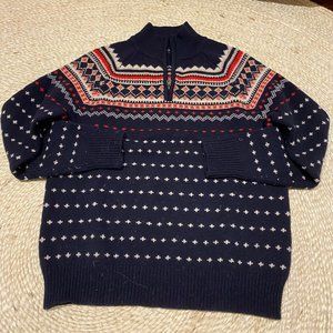 J. Crew Men's Fair Isle Nordic Pull over Sweater. Size: M, style:H1502